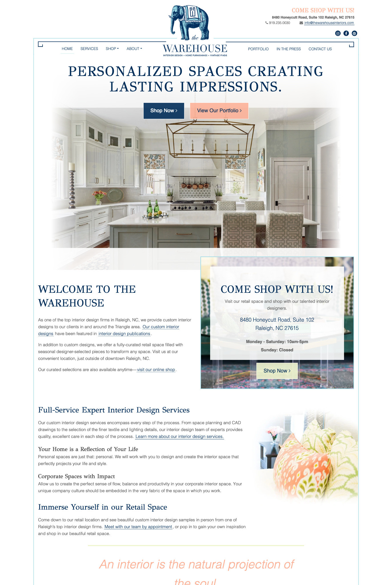 Custom WordPress website design for Raleigh business solves visitor challenges.