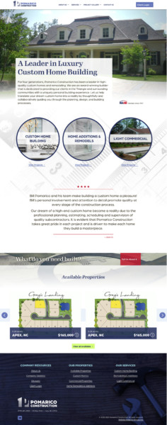 Decorative banner image for: Custom portfolio website sells beautiful homes in NC.
